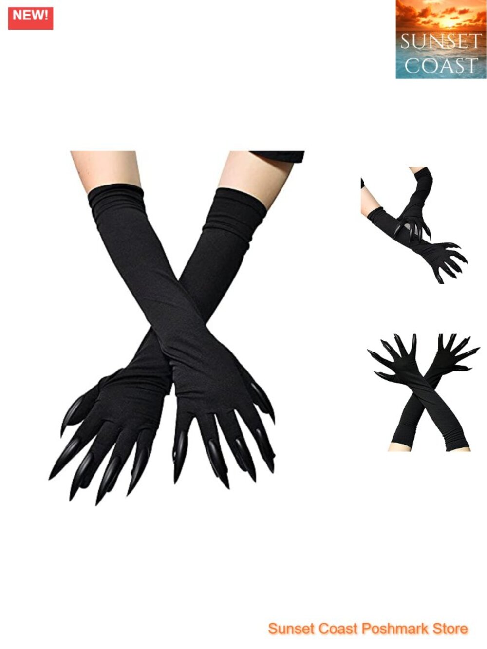 Halloween Cosplay Long Nails Claw Gloves Spandex Animal Costume Accessories
